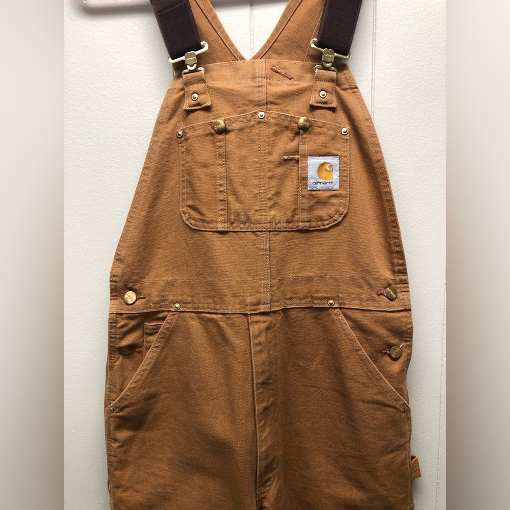 Carhartt 32x34 bib canvas coveralls